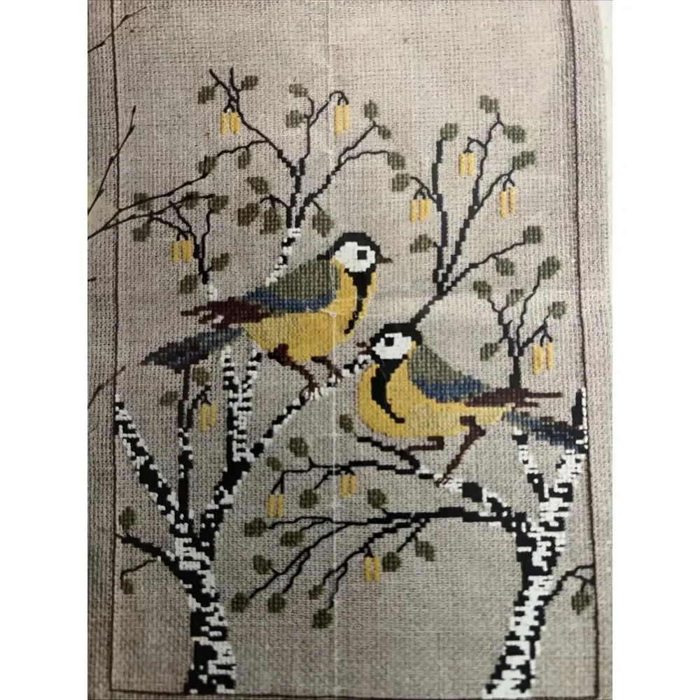 Rare Vintage Scharco Swedish Embroidery Bird Needlework Kit